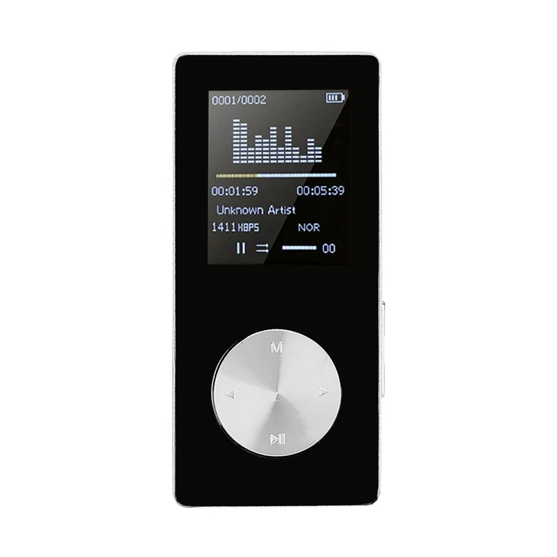 

16G Hifi Lossless Mp3 Player Fm Video E-Book Recorder Clock Function Sports Tf Card 1.8 Inch Tft Screen Music Player Black Plast