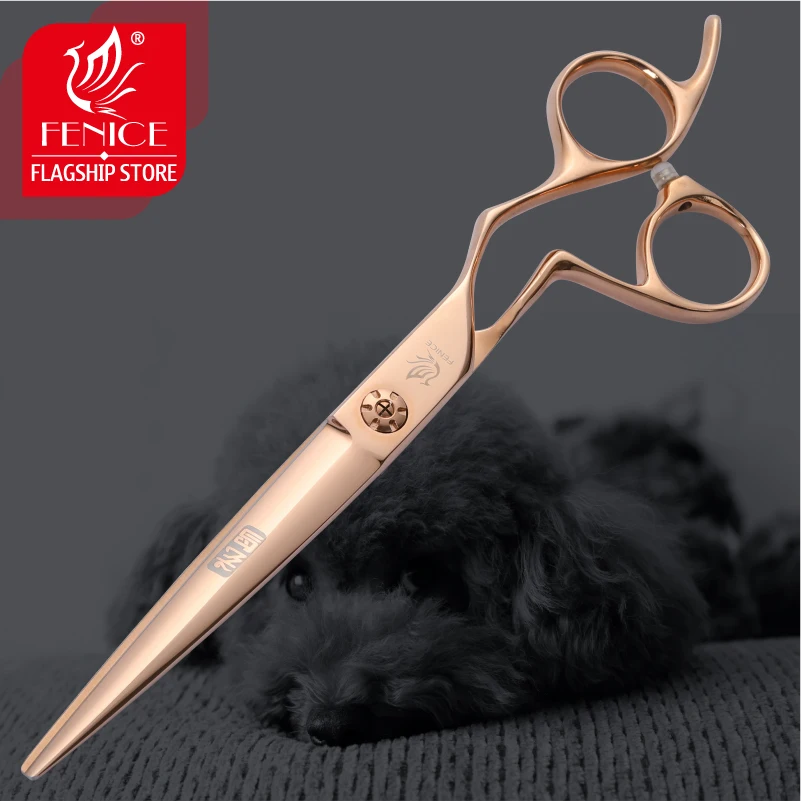 

Fenice Professional Gold Pet Grooming Scissors 7.0/7.5inch Dog Hair Cutting Grooming Shears tijeras tesoura