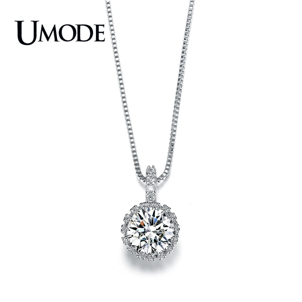 Модное ожерелье UMODE с кулоном из фианита для женщин оптовая продажа ювелирных