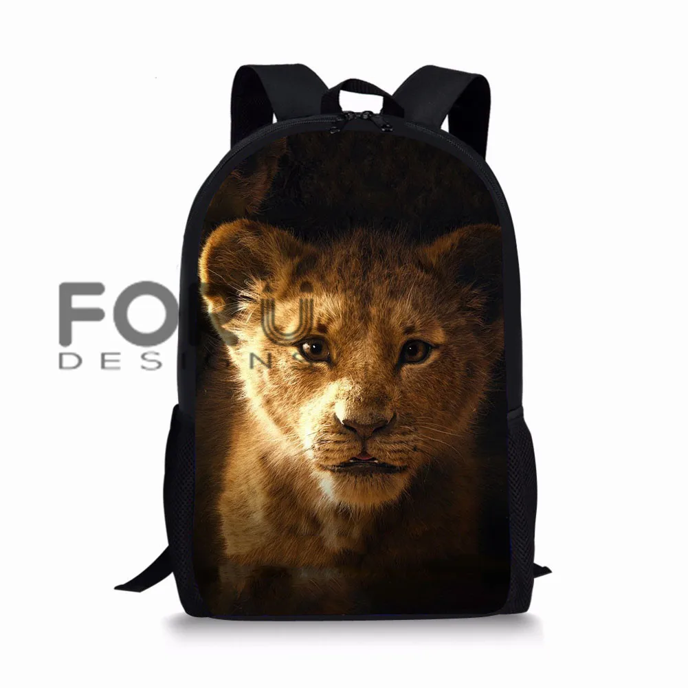 L5446C FORUDESIGNS Mochilas детский рюкзак Король Лев Сумка школьная книга сумки Simba принт мультяшный рюкзак для детей девочек мальчиков сумка - Цвет: L5446C