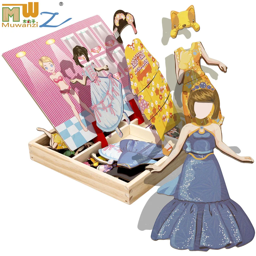

New Style Wooden Huanyi GIRL'S Jigsaw Puzzle Dx50 Magnetic Educational Tile Joypin Educational Sketchpad Toy 0.6