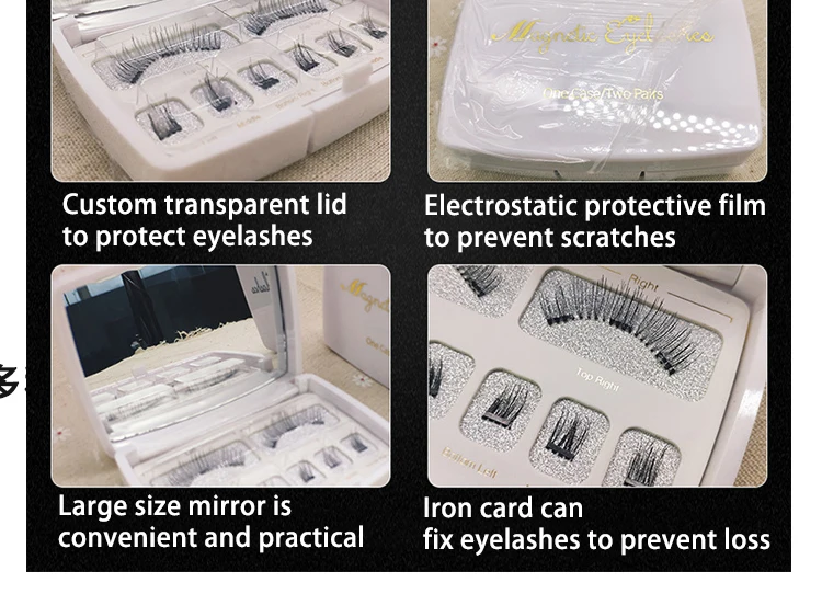 Магнитные накладные ресницы Natural Wispy 25 мм 3D искусственная норка Easy Fan Eye Lashes магнитные Накладные ресницы с 5 магнитами