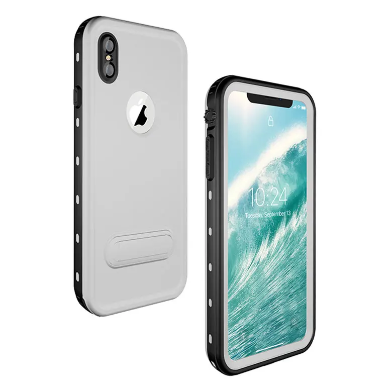 360 полная защита настоящий водонепроницаемый чехол для iPhone XS XR XS Max армированный чехол-накладка для iPhone x xs max xr Fundas case противоударный - Цвет: Белый