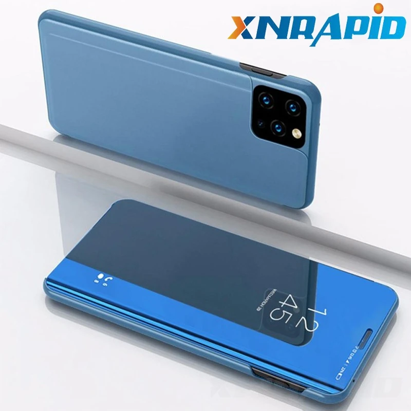 Mirror Flip Case For iPhone 11 pro max Plating Leather Stand Cover XS Xax XR X 6S 6 7 8 Plus Shockproof | Мобильные телефоны и