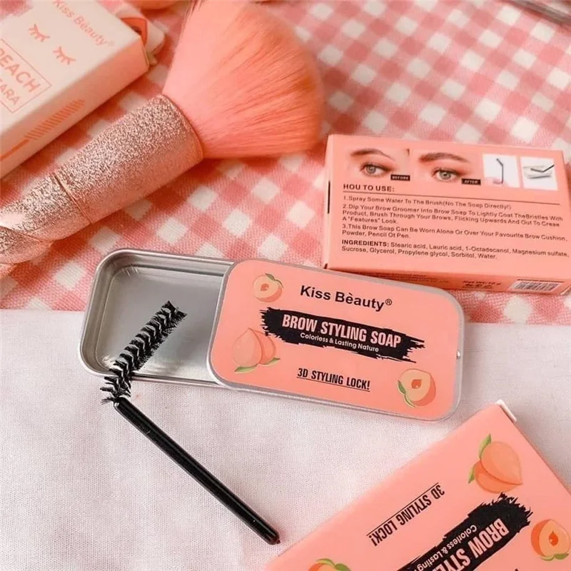 Eyebrow Styling Gel Brows Wax Sculpt Soap Waterproof Long-Lasting 3D Feathery Wild Brow Styling Easy To Wear Makeup Eyebrow