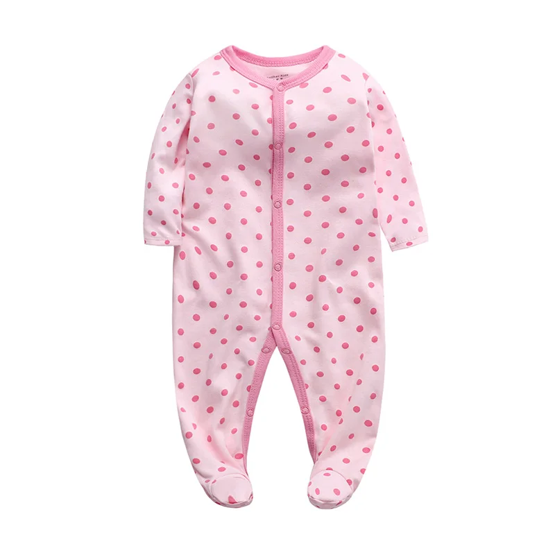 Детские комбинезоны для новорожденных, пижамы для сна 3, 6, 9, 12 месяцев, coton, одежда для маленьких мальчиков - Цвет: Коричневый