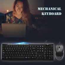 Logitech MK200 USB Проводная эргономичная клавиатура 1200 dpi оптическая мышь комбо Компьютерные периферийные аксессуары