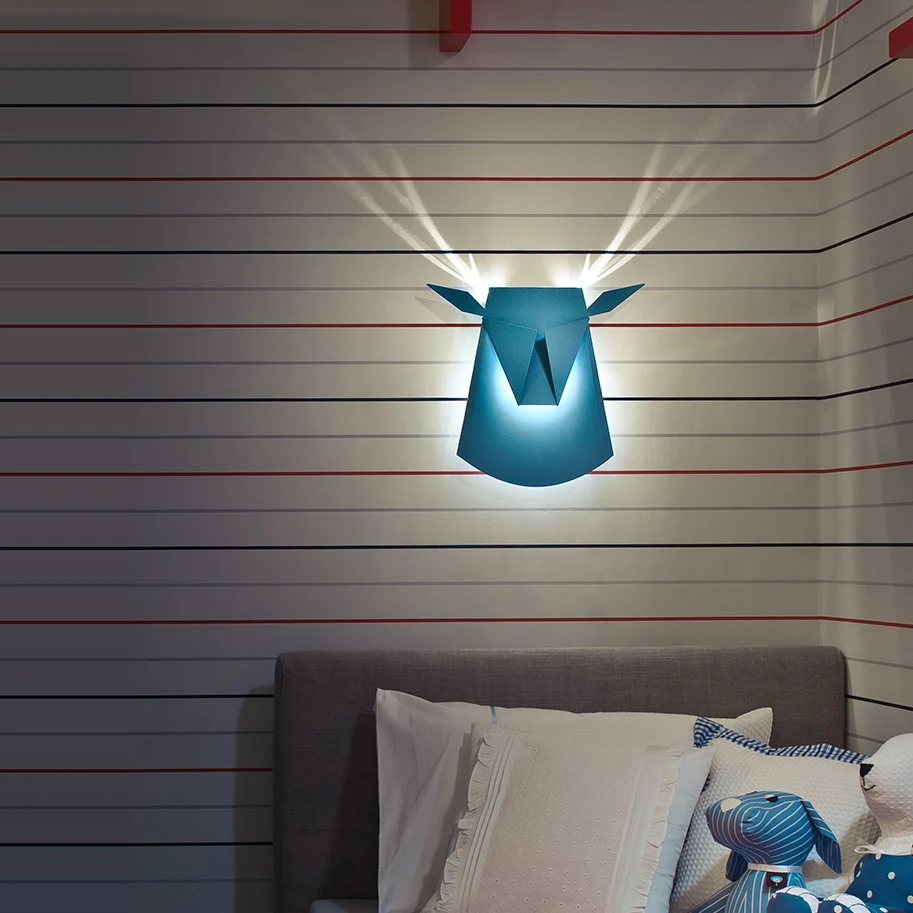 

LED Postmodern Aluminum Iron Gold Silver Deer LED Lamp LED Light Wall lamp Wall Light Wall Sconce For Bedroom Corridor