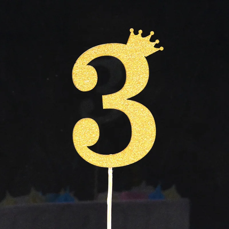 2 шт. воздушный шар в форме цифры торт Топпер детский день рождения украшения для торта на день рождения Детские Банные вечерние принадлежности - Цвет: Flag3-1pcs