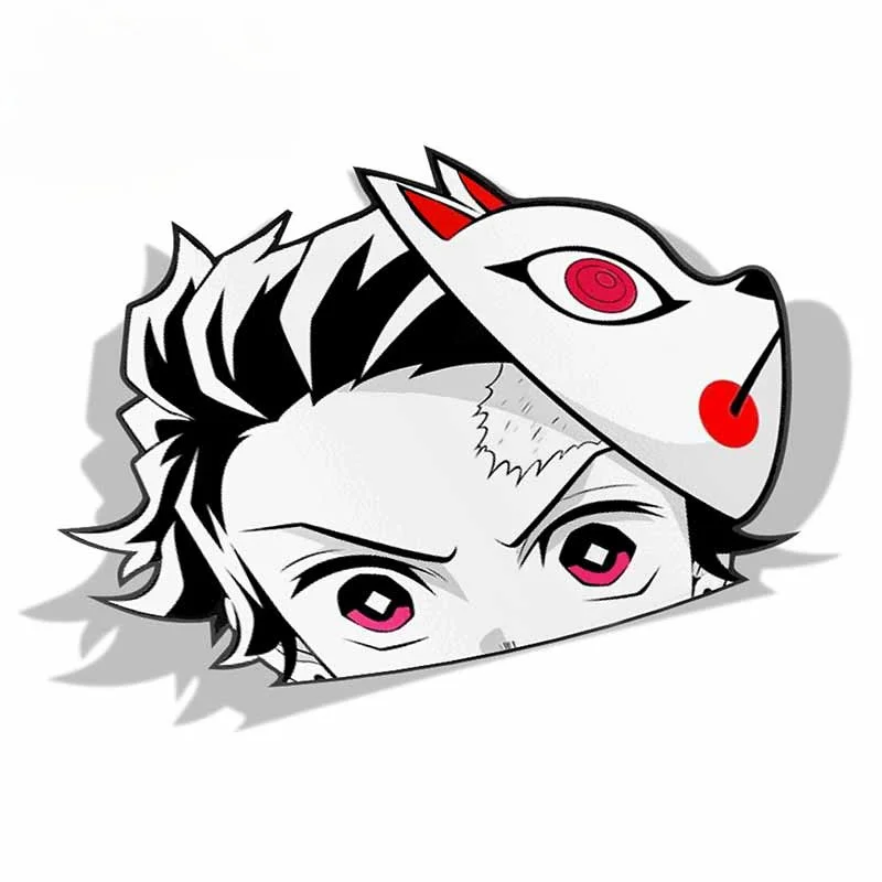 Demon Slayer Tanjiro Kamado Peeking Vinyl Decal Stickers Anime