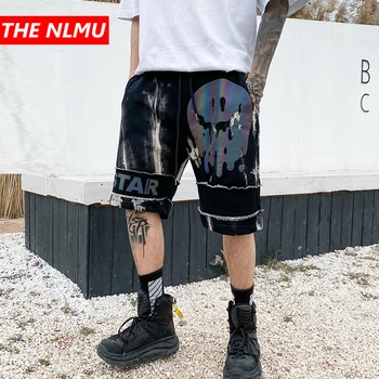 

2020 New Men Shorts Sweatpants Fashion Printed Elastic Waist Joggers Short Pants Summer Cool Casual Short Green WG947