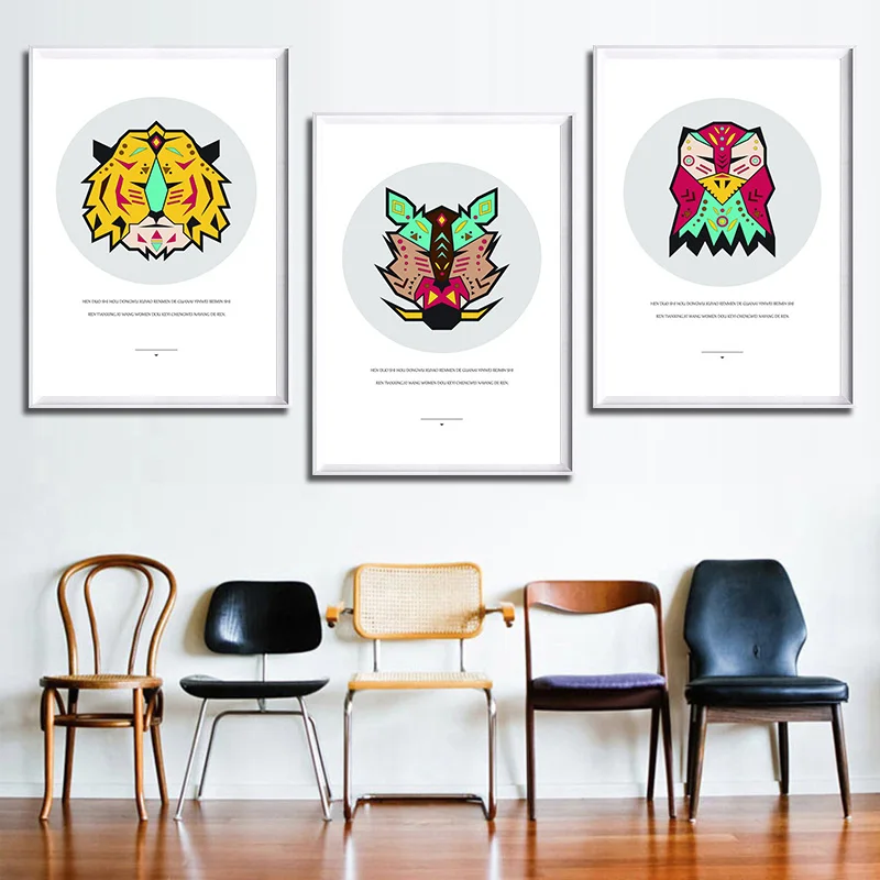 Олень с обнаженной женщины настенный Арт холст живопись скандинавские плакаты