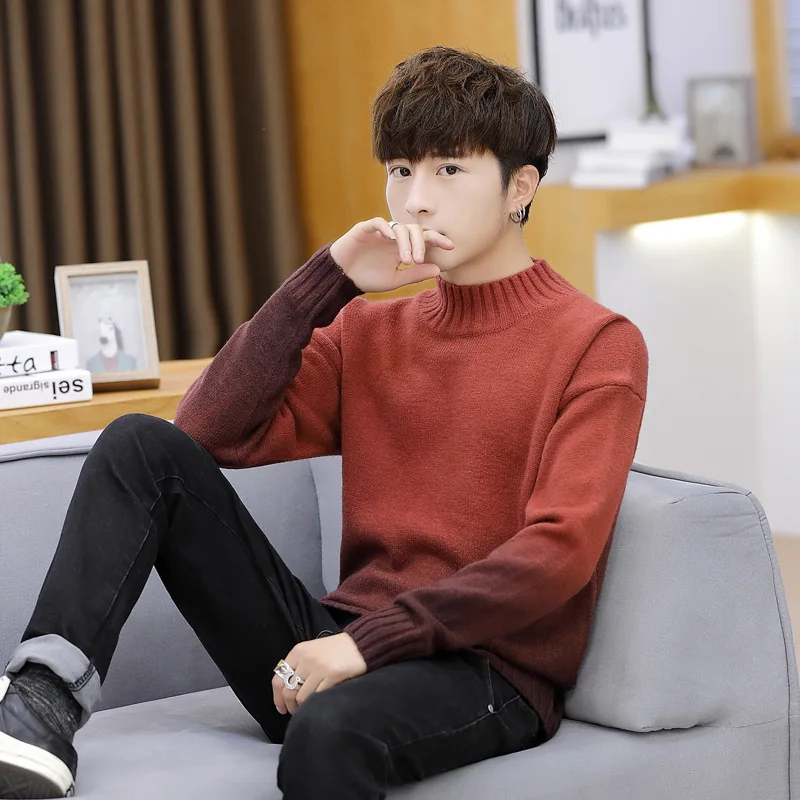 Autumn men's fashionable casual sweater stretch Pullover Autumn men's fashionable casual sweater stretch Pullover