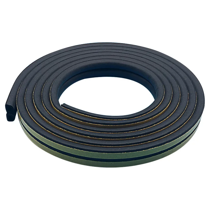 Black D Seal Strips 1 шт. 5 м D Тип уплотнительная лента самоклеющиеся уплотнительные полосы пена Осадка Excluder самоклеющиеся окна двери уплотнение полосы аппаратные средства инструменты - Цвет: Black D Seal Strips