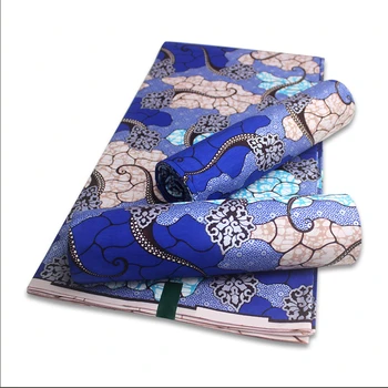 

Sewing Mateial For Wedding Dress Real Tissue Wax Breathable African Ankara Style Golden Wax Dye Prints Cotton Wax Fabric 6 Yards