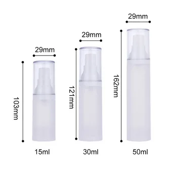 

Transparent Airless Pump Vacuum Bottle 15ml 30ml 50ml Toiletries Container Refillable Plastic Dispenser Travel Cosmetic Bottles