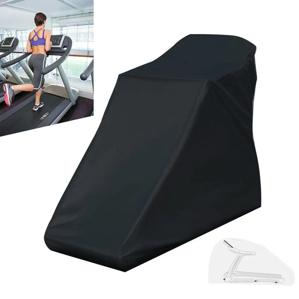 Cubierta impermeable para cinta de correr para interior y exterior, máquina para correr, a prueba de polvo, protección solar UV, cubiertas para cinta de correr