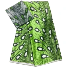 Новое поступление, шелковая вощеная ткань с Африканским узором, воск, стиль, новейший Шелковый Атласный воск с шифоновой блузкой, африканская ткань для платья 4+ 2 ярдов