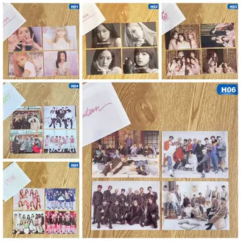 

4pcs/set K-POP TWICE Got7 BLACKPINK IZONE SEVENTEENSelf Made Paper Lomo Card Photo Card Poster Photocard