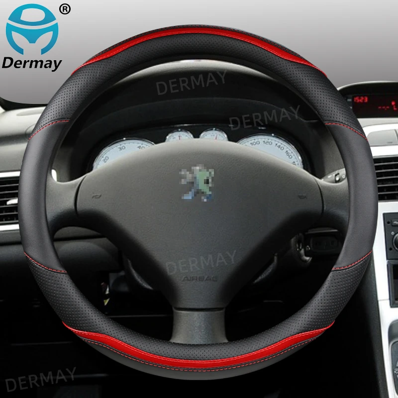 funda volante peugeot 206 Peugeot 206 SW RC SD sedán Van GTi DERMAY protector para volante de coche cuero de microfibra + fibra de carbono de Auto|Cubierta de volante| - AliExpress