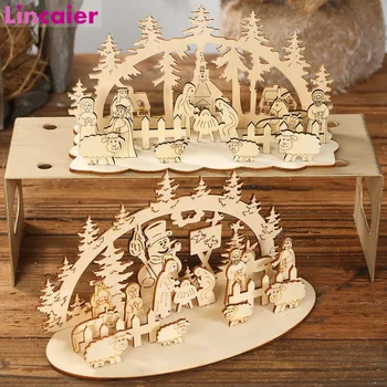 

Christmas DIY Table Wooden Ornament 2020 Merry Christmas Decoration for Home Xmas Party 2021 Happy New Year Supplies