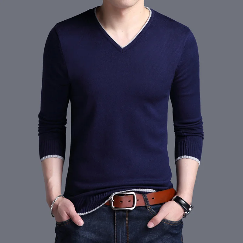 AIRGRACIAS Sweater Men Brand Clothing 2019 Autumn Winter New Slim Fit Warm Sweaters O-Neck Solid Color Pullovers For Men AIRGRACIAS Sweater Men Brand Clothing 2019 Autumn Winter New Slim Fit Warm Sweaters O-Neck Solid Color Pullovers For Men