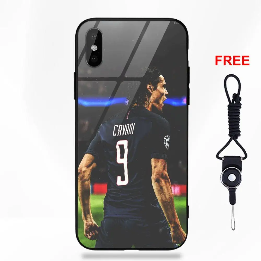 Футболист Edinson Кавани 9 постер для Apple IPhone X XS Max XR 5 5C 5S SE 6 6S 7 8 Plus - Цвет: as picture