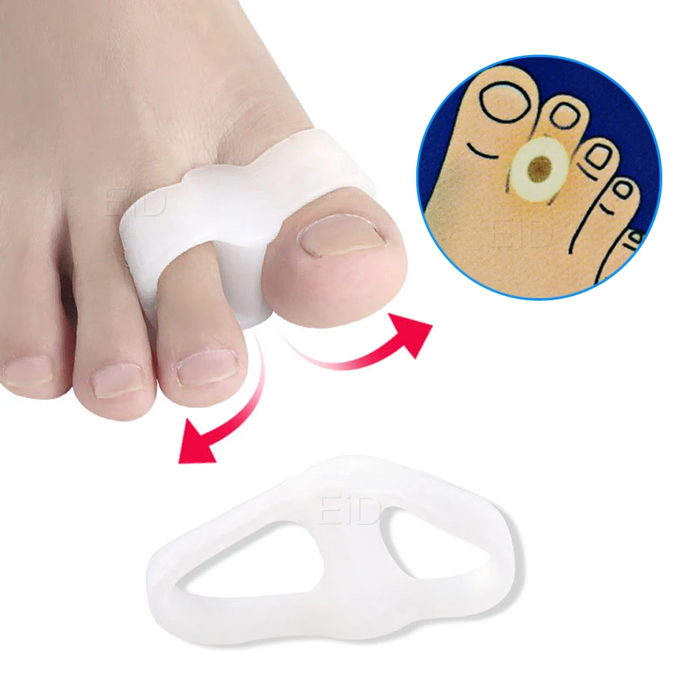 EiD 2 шт. Sinlicone Hallux вальгус палец ноги сепаратор силиконовые стельки для пальцев