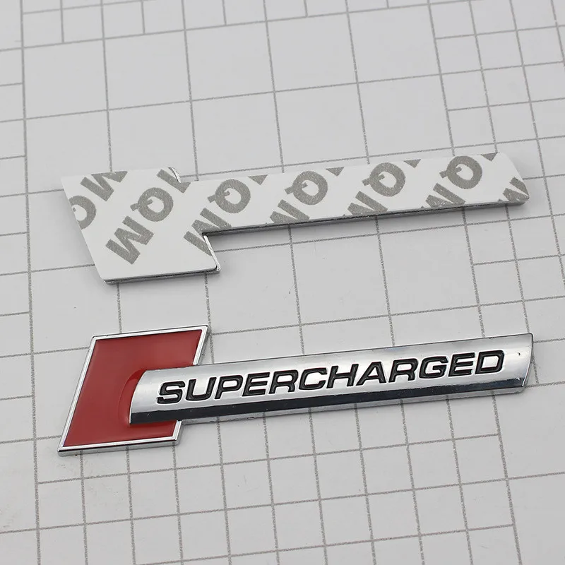 [ ] 30 шт. автомобильный Стайлинг Auminum сплав SUPERCHARGED эмблема задний багажник значок боковые логотипы автомобиля наклейки на тело