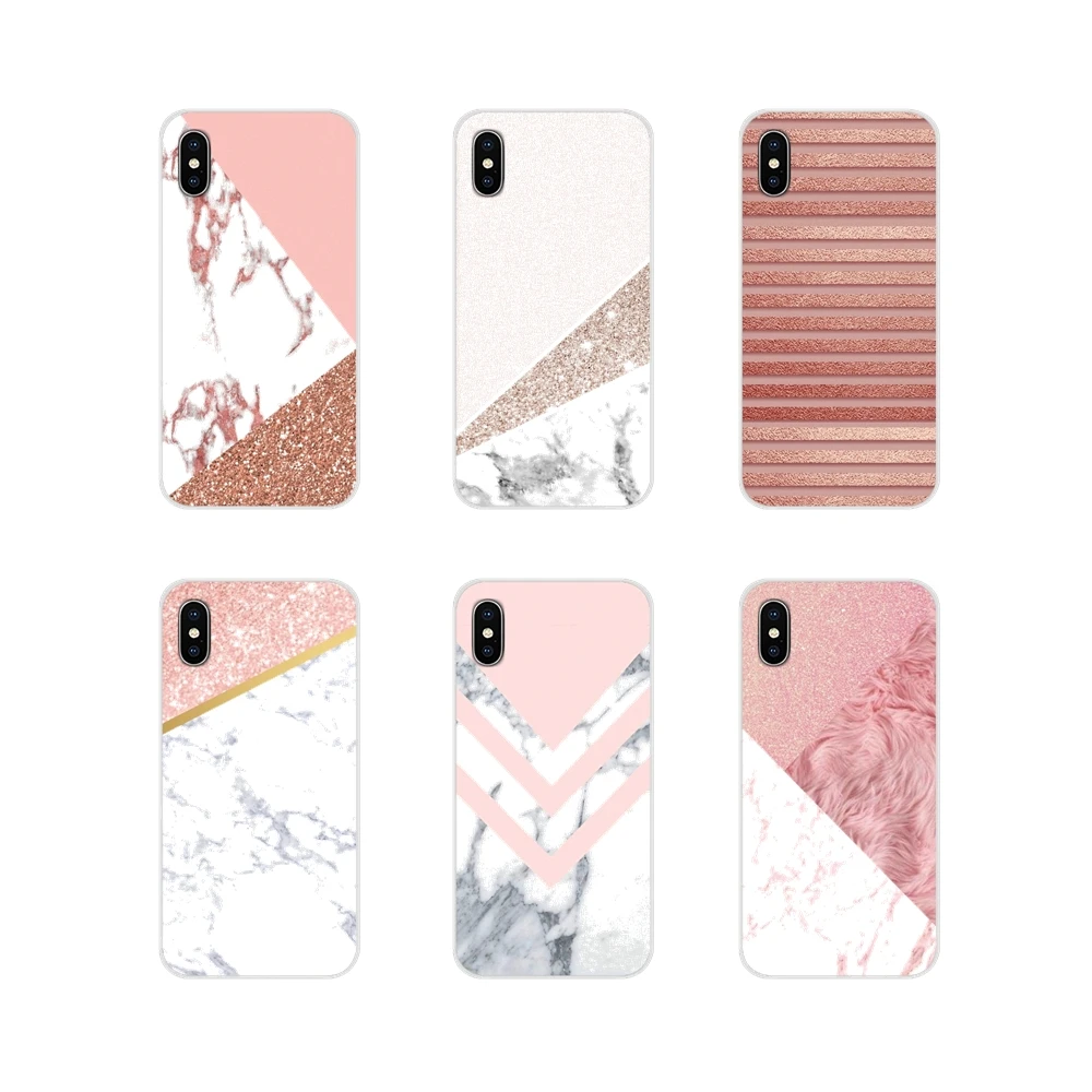 Accessories Phone Shell Covers pink marble glitter stripes For Samsung Galaxy S2 S3 S4 S5 Mini S6 S7 Edge S8 S9 S10E Lite Plus | Мобильные