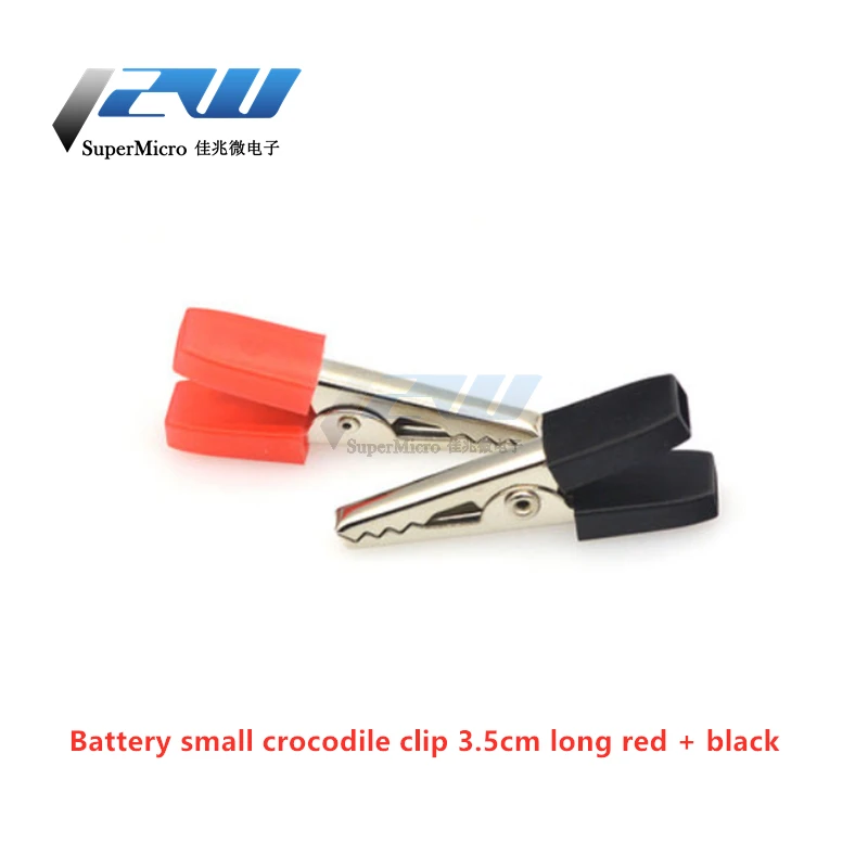 Alligator Clips Test Clip 10pcs/lot Insulated Crocodile Clips Plastic Handle Cable Lead 3/5mm Length
