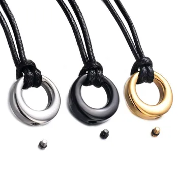 

Stainless Steel Cremation Jewelry for Urn Ashes Memorial Eternal Circle of Life Keepsake Necklace Pendant