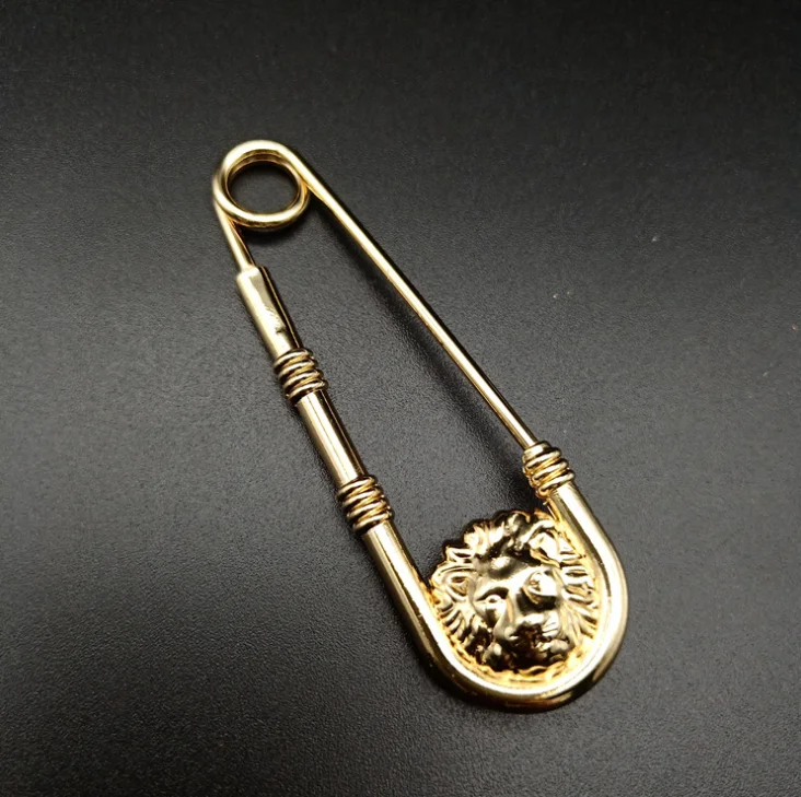 Артефакт для закрытия талии модная брошь из сплава с двойной головой льва