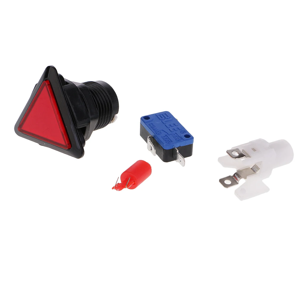 Triangle Arcade Machine Game Button with led lamp illuminated