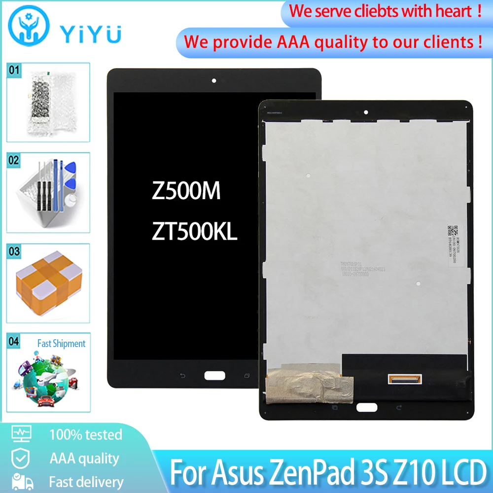 Качество AAA для Asus ZenPad 3S Z10 Z500M P027 Z500KL P001 ZT500KL ЖК-дисплей Дисплей кодирующий
