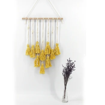 

Wall Hanging Macrame Tapestry Bohemian Style Wall Art Decor Handmade Boho Chic Handcrafte Living Room Bedroom Decoration