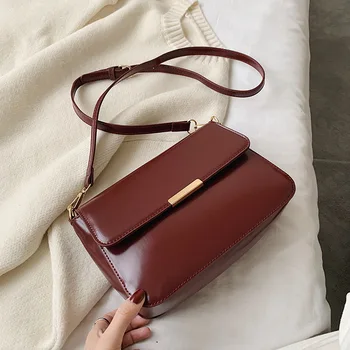 

2020 Women solid color bag 2020 Korean version pu Shoulder bag Messenger small square bag girls book bags