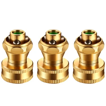 

3 Pack Brass Nozzle Power Brass Nozzle Hose Nozzle, Adjustable Twist Sprayer for Garden