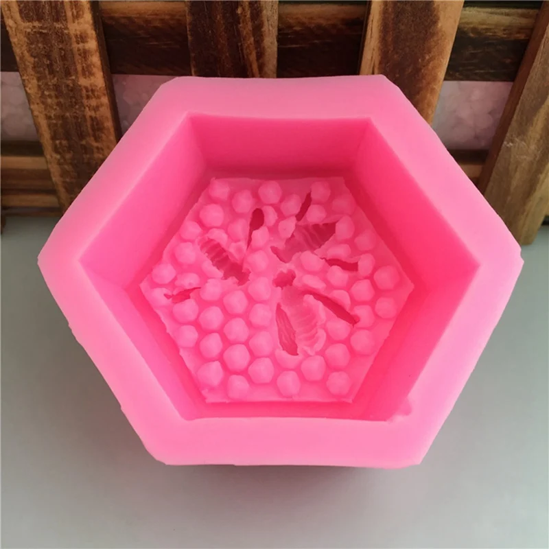 С Пчелой и сотами силиконовые формы для мыла Fondant(сахарная) шоколадный торт пресс-формы полимерной глины свечи формы кухня Выпечка DIY Инструменты для тортов