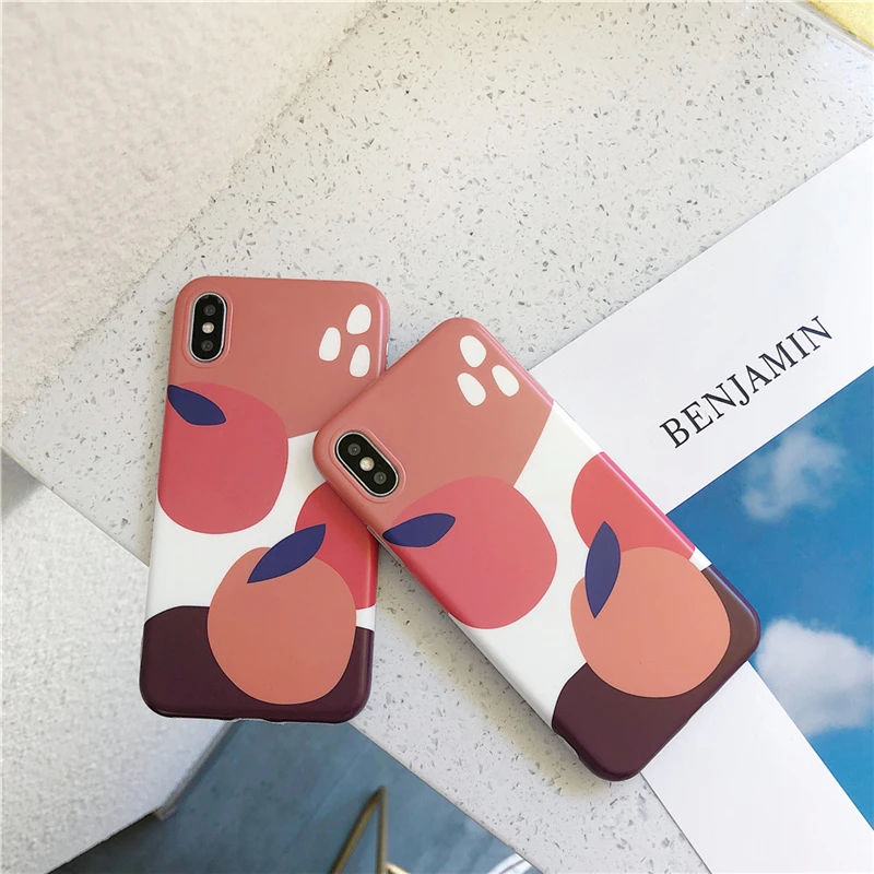 

Ottwn Cartoon Cute Orange Pattern Phone Cases For iphone 6 6S 7 8 Plus X XS Max XR Soft Silicone Phone Back Case Cover Shells