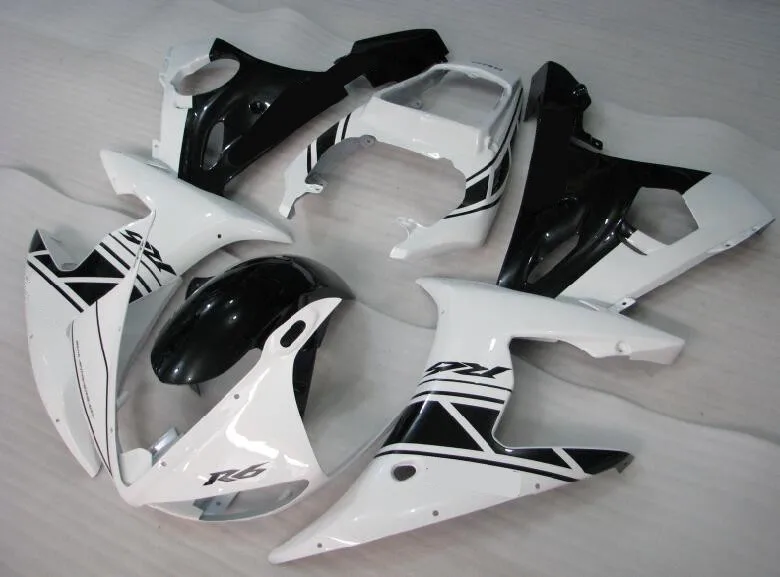 

3 Free Gifts New ABS Fairing Kit Fit For YAMAHA YZF-R6 2003 2004 2005 R6 03 04 05 Fairings custom black and white