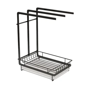 

With Drain Pan Countertop Hanging Hotel Wall Mounted Kithcen Sink Household Multifunctional Dishcloth Rack Storage Sponge Holder