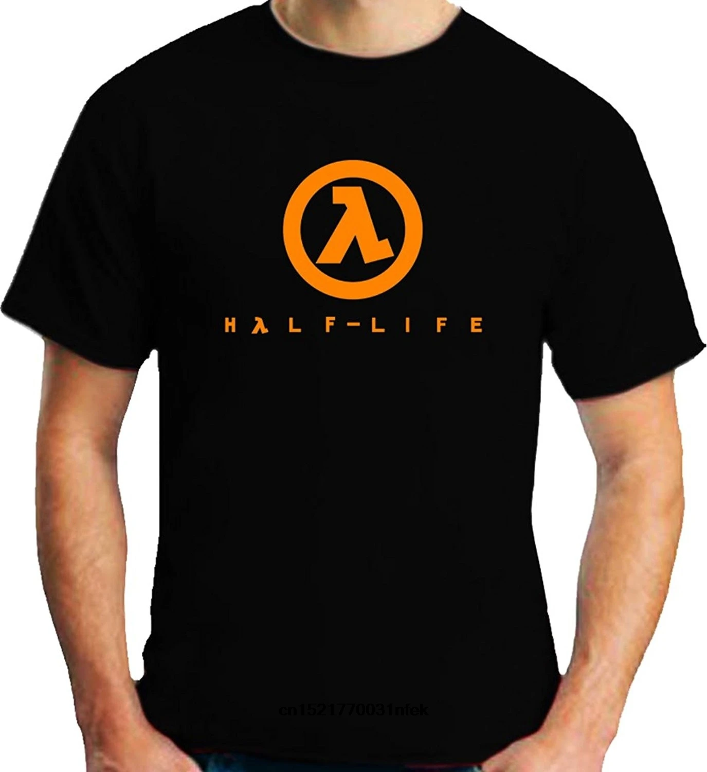 Мужская футболка Half-life с коротким рукавом черная забавная новинка для мужчин |