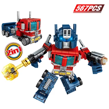 

Creator Expert Technic Building Blocks Transformation Robot Truck Mech Vehicle DIY Bricks Boyfriend Toys for Kids