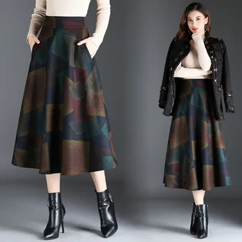 

Floral Print Pleated Skirt Women Elastic High Waist Side Pockets Skirts Summer 2019 Elegant Female Bottom