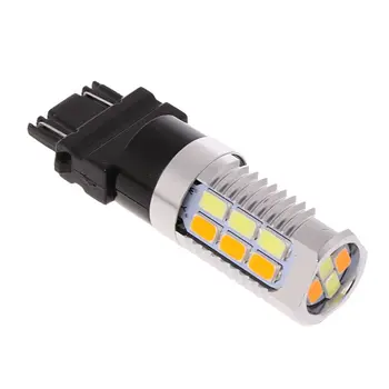 

1PC 3157 50W 5630 Dual Color Switchback Yellow White LED Turn Signal Light Bulbs