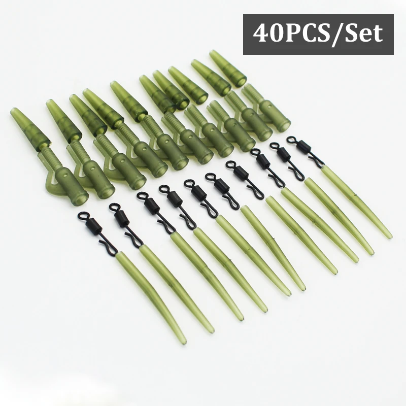 40 pcs Fishing Tackle carp lead clips Quick Change swivels Anti Sleeves 40 pcs Fishing Tackle carp lead clips Quick Change swivels Anti Sleeves