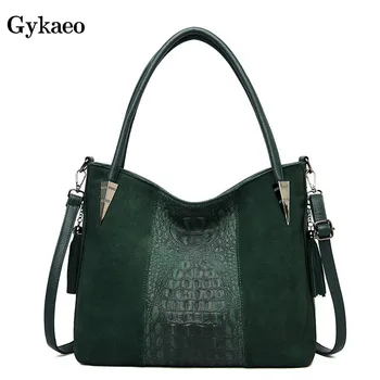

Gykaeo Luxury Handbags Women Bags Designer Shopping Large Capacity Tote Bag Ladies Fashion Crocodile Pattern Shoulder Bags Bolsa