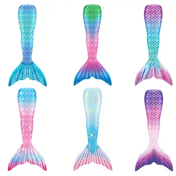 

1pcs Kid Girls Mermaid Tail Swimsuit Summer Beach Mermaid Bikini Monofin Swimwear Costume zeemeerminstaart ogon syrenki C28105CH
