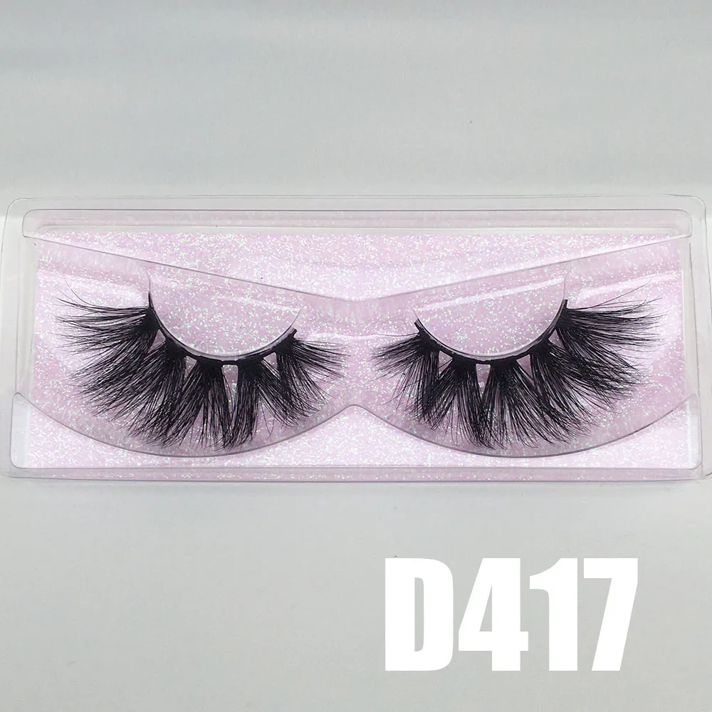 BossGirl Lashes False Eyelashes Natural Long 22mm 20mm 3D 5D Real Mink Handmade Lightweight Comfortable D414